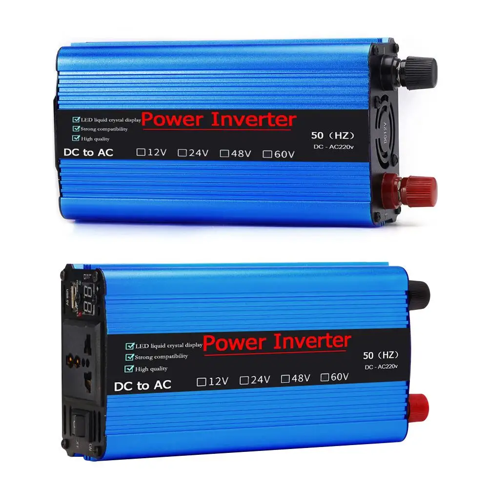 

Инвертор мощности 6000 Вт, автомобильный инвертор, солнечный инвертор постоянного тока 12 В/24 В переменного тока, 220 В, Синусоидальная волна, преобразователь напряжения, адаптер стандарта