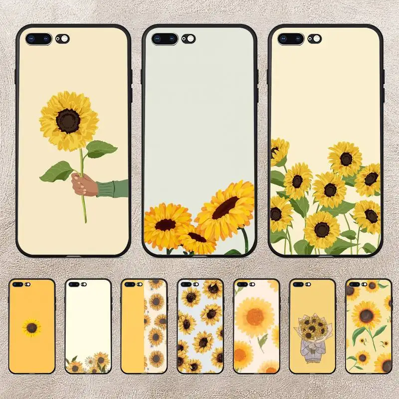 

Sun Flower Phone Case For Huawei Y5 Y62019 Y52018 Y92019 Luxury Funda Case For 9prime2019