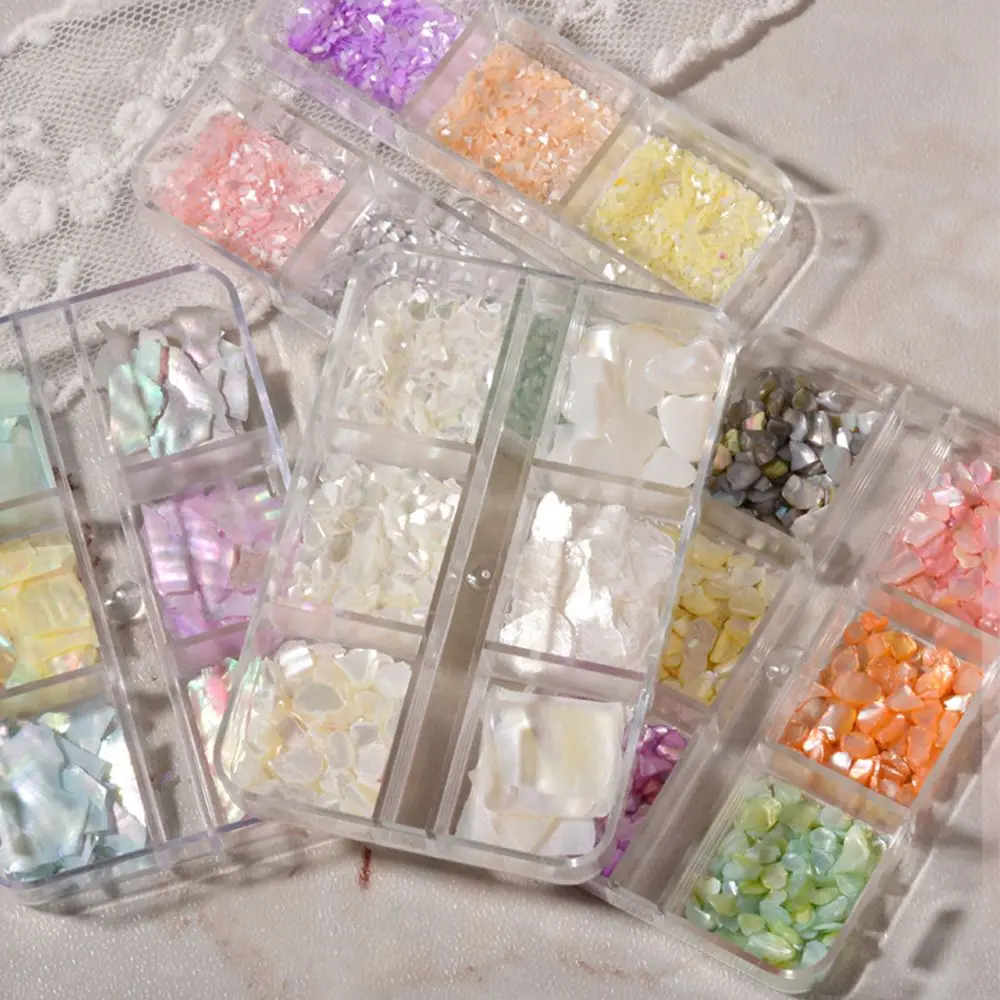 

Manicure Nail Art Slices Natural Sea Shell Abalone Shell Charm 3D Nail Decorations