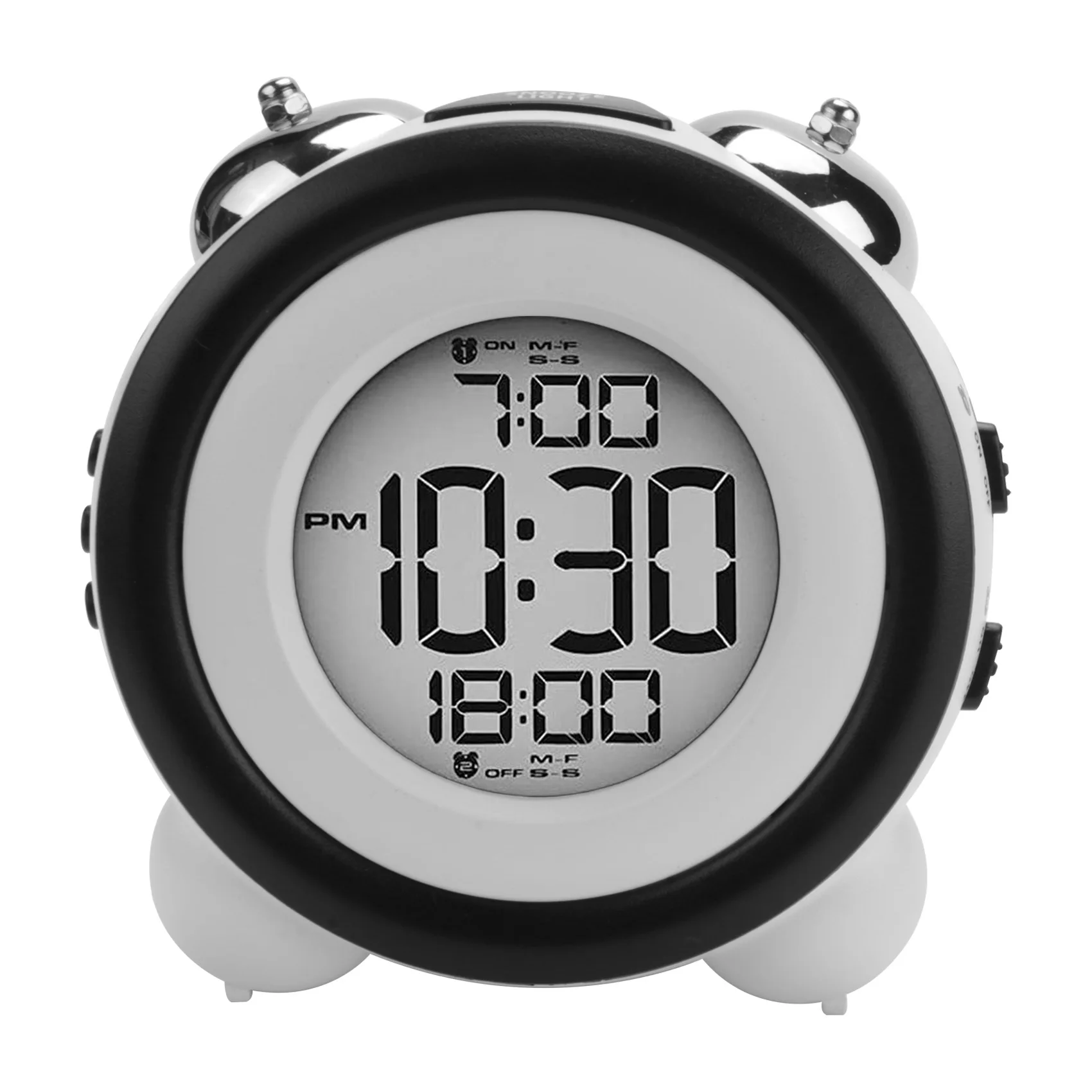 Digital Alarm Clock,Time Date Display Twin Bell Very Loud fo