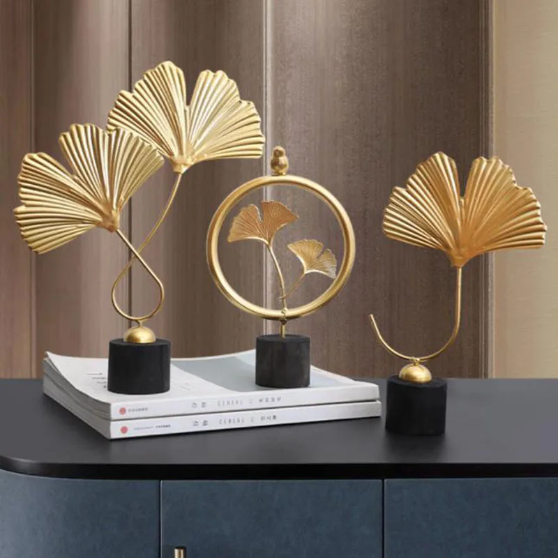 

1 Pcs Modern Nordic Desktop Home Decor Accessories Decoration Crafts Figurines Living Room Ornaments Creative Gift Iron Leaves
