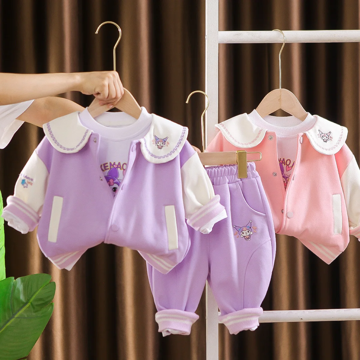 Детский комплект 2024 осенняя одежда для маленьких девочек от 12 до 18 месяцев куртки