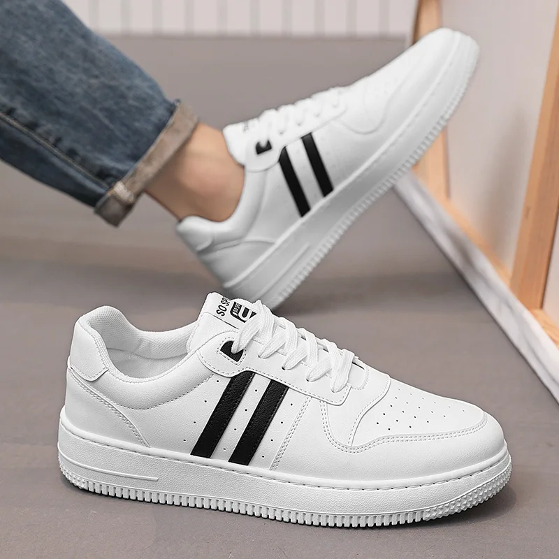 Мужские удобные кроссовки Вулканизированная подошва на шнуровке повседневная