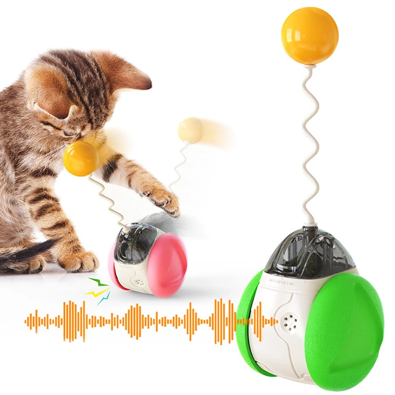 

Cat Toys Automatically Make Sounds Tumbler Feathers Tease Cat Sticks Pet Swaying Balance Car Cturntable Toys