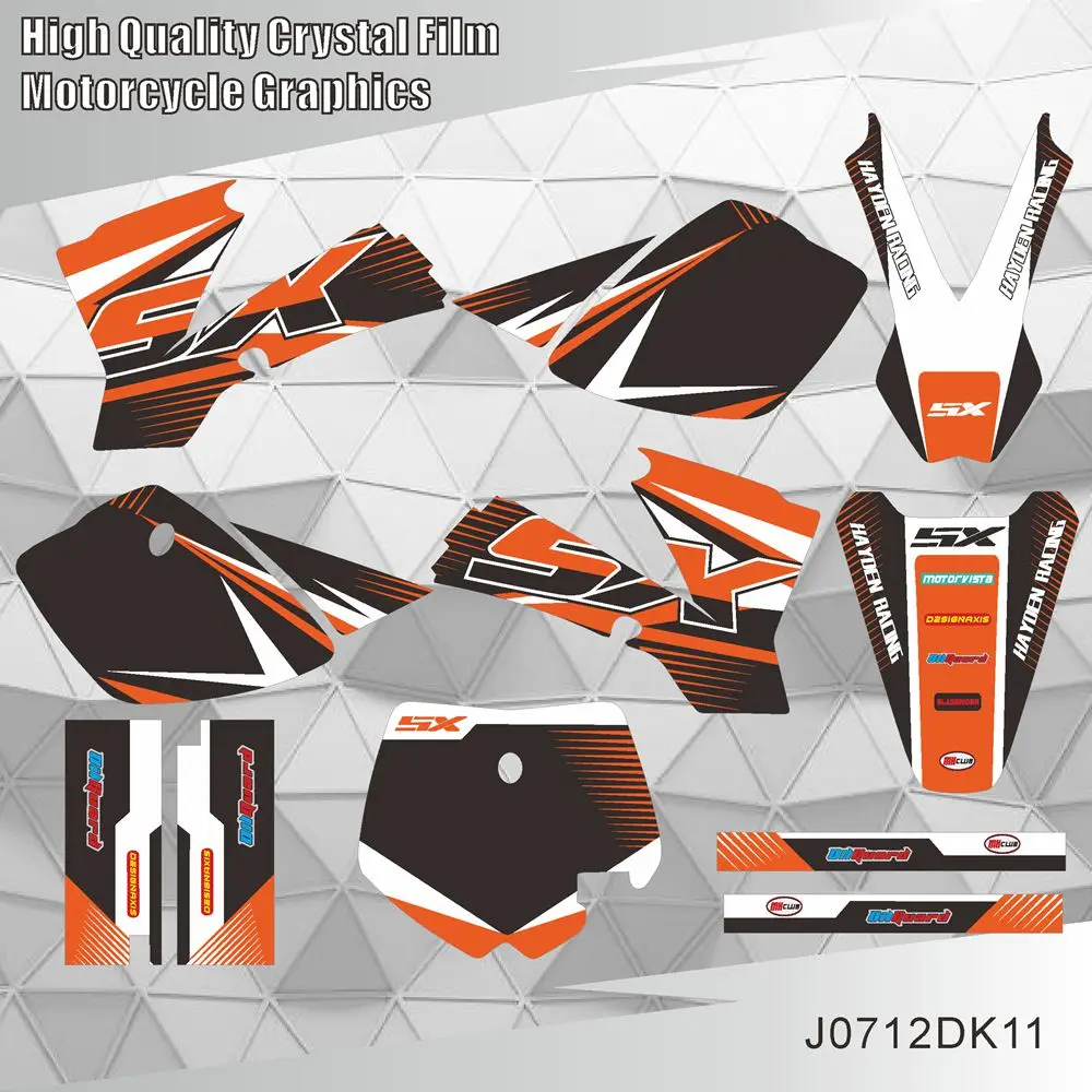 Полные графические наклейки для мотоцикла индивидуальный номер KTM SX50 SX 50 2002 2003 2004