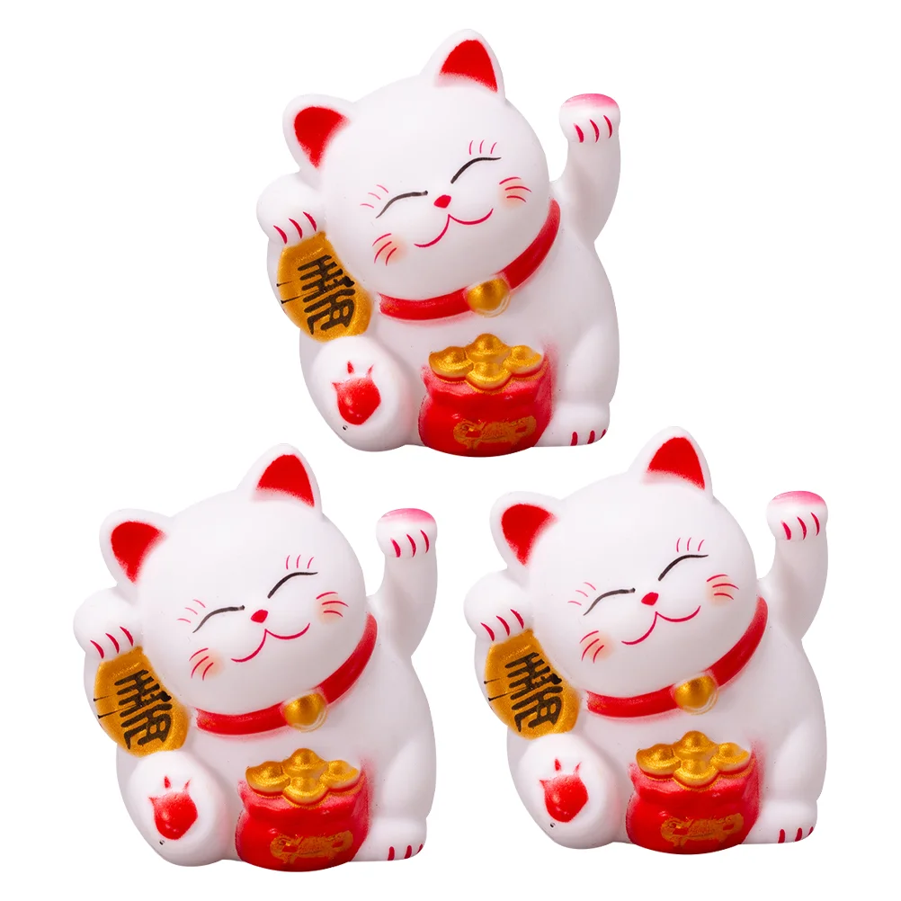 

Cat Fortune Lucky Figure Maneki Neko Figurine Figurines Money Japanese Statue Waving Arm Ornament Swinging Wealth Chinese