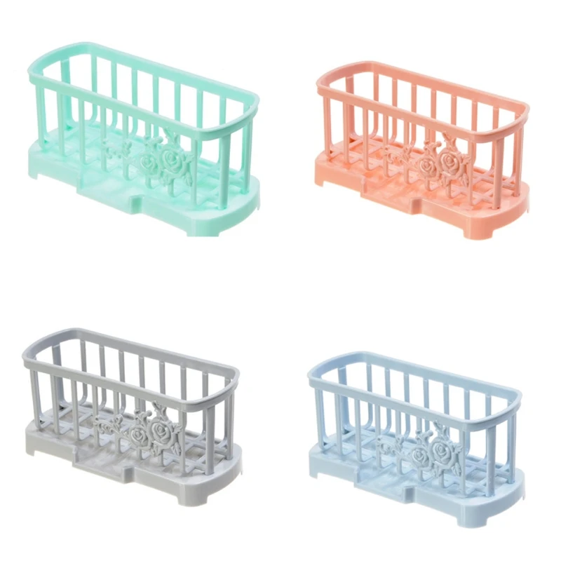 

Sink Countertop Organizer Sponge Holder Sink Caddy Organizer for w/ Detachable Drain Tray for Kitchen Sink Sponge Soap D