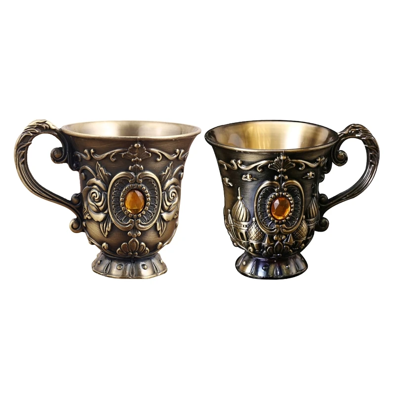 Мини-бокал для вина алкоголя стакан 30 мл ретро рельефный розовый замок стаканы