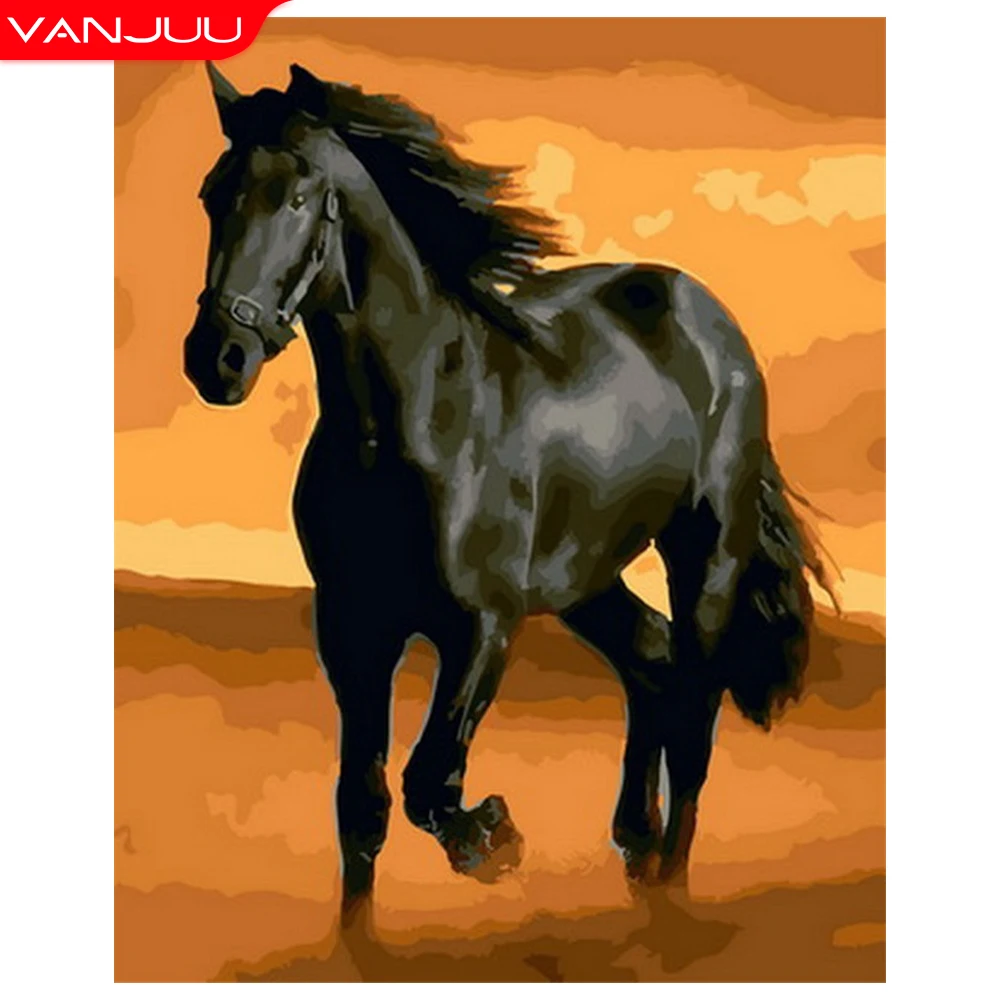 

5d DIY Full Square/Round Diamond Horse Diamond Painting "Animal" 3d Diamond Embroidery Cross Stitch Home Decor Gift