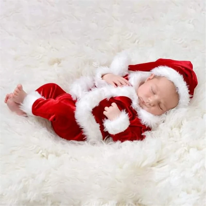 Наряд Санта-Клауса для младенцев комплект из 3 предметов включая пальто брюки и