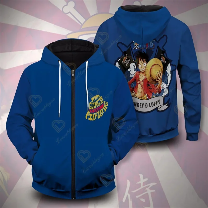Куртка на молнии для мужчин и женщин аниме цельнокроеное пальто Луффи Ace