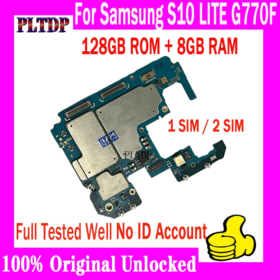 

Free Shipping 128GB ROM For Samsung Galaxy S10 LITE G770F SM-G770F Motherboard Original UNLOCKED Logic Main Board Full Working