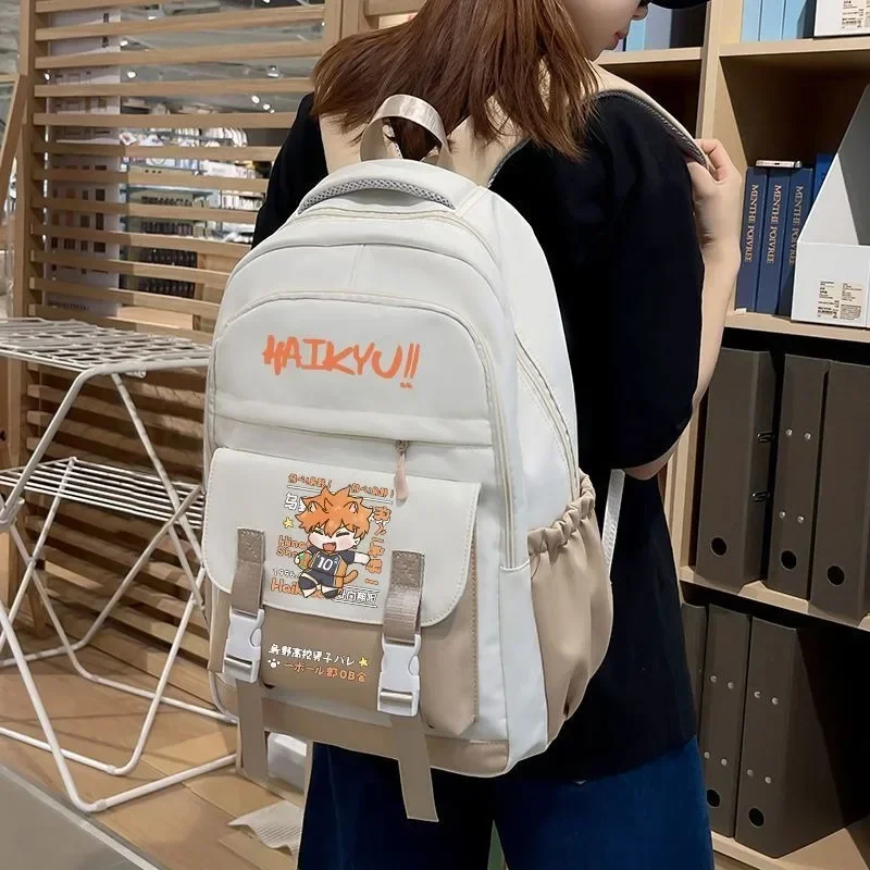 волейбол аниме Haikyû рюкзак Дышащая сетка 30 × 45 15 см черная белая синяя розовая Haikyuu