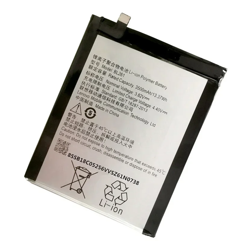 Сменный аккумулятор для Lenovo Vibe K5 Note Lemon мобильного телефона 3500 мАч BL261 A7020a40 A7020a48