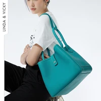 2022 new genuine leather female bag korea fashion high quality underarm shoulder bag womens top cowhide leisure bucket handbag
