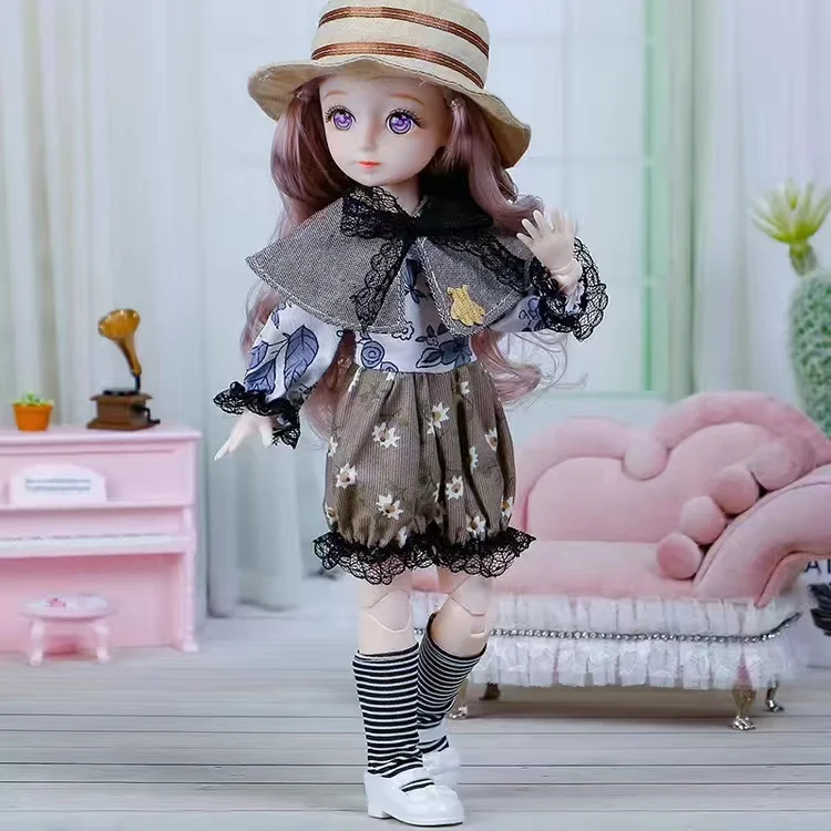 

Кукла шарнирная с одеждой и мягкими волосами, 30 см