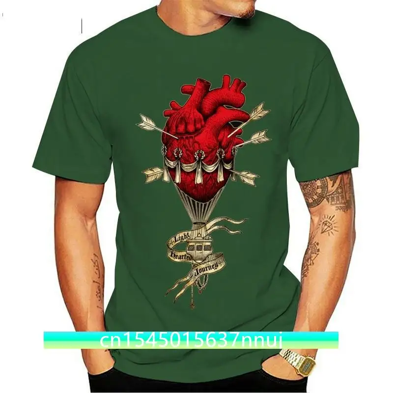 

A Light Hearted Journey T Shirt Men Love T-shirt Goth Red Tops Summer Tshirt Valentines Gift Clothes Classic Tee Boyfriend Gift