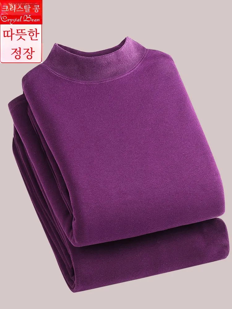 Женское нижнее белье с высоким воротником утолщенная термоодежда на флисовой