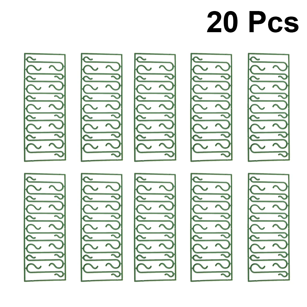 

200pcs Creative Christmas Decorations Hooks S-shaped Plastic Hangers (Green)