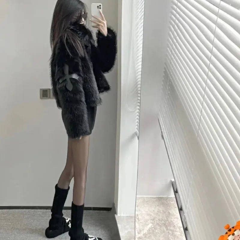 Женская зимняя куртка с отложным воротником хлопковое пальто длинным рукавом и