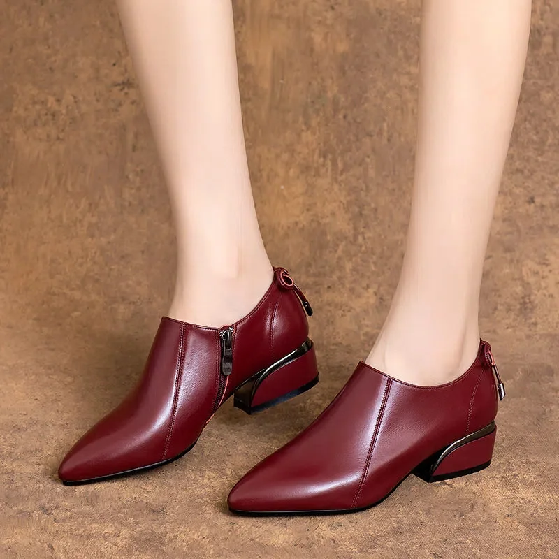 

Cresfimix Botas Femininas; Женские повседневные милые красные ботинки с острым носком без застежки на квадратном каблуке; Модные женские осенние ботинки черного цвета; A746