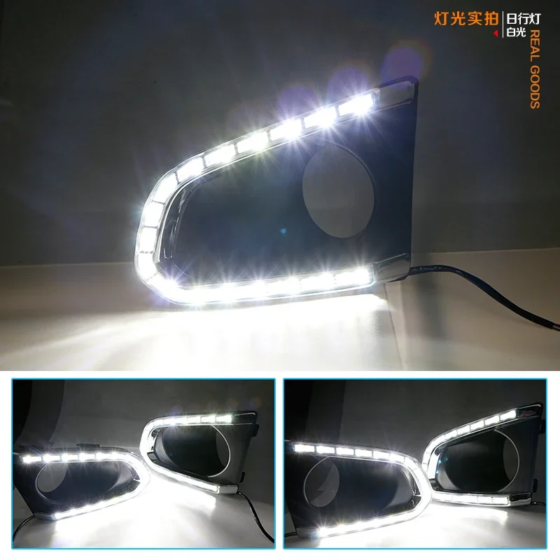ity 2 SZTUKI LED do jazdy dziennej Chevroleta Chevy TRAX 2014 2015 2016 DRL z osłoną świateł przeciwmgielnych kierunkowskazów