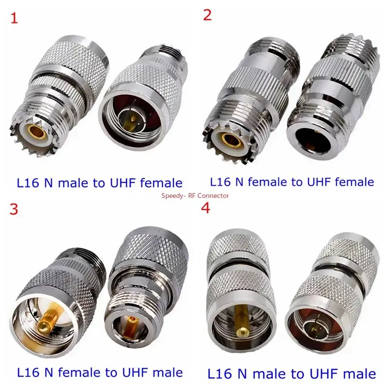 1Pcs UHF SO239 PL259 SO-239 PL-259 Male Female To N Type Male Female Straight Connector UHF To N Male Female RF Brass Copper