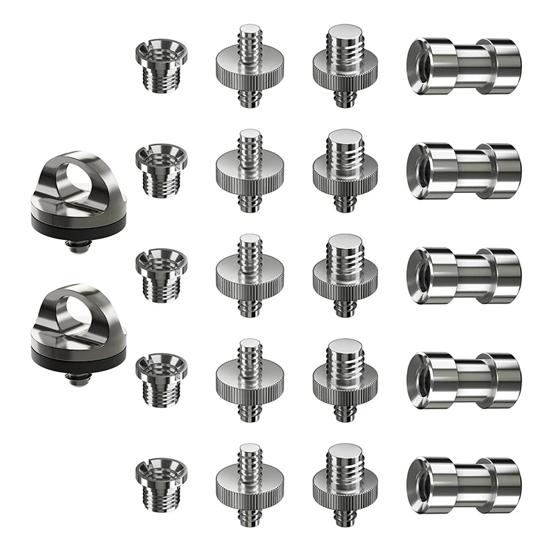 

Camera Screws, 22 Pcs Converter Threaded Screws Adapter Mount Set Camera/Tripod/Monopod/Ballhead/Light Stand