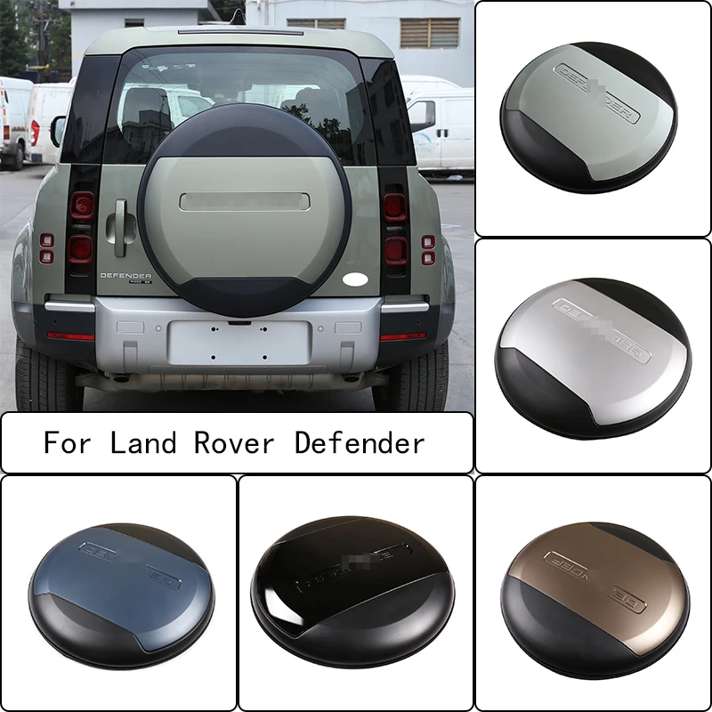 

ABS 8 Styles Car Rear Spare Tire Protective Cover Car Accessories For Land Rover Defender 90 110 130 2020 2021 2022