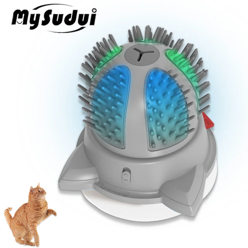 

Автоматическая игрушка для кошек MySudui, вращающаяся Массажная расческа, Умная Электронная игрушка, светится на стене, режим всасывания, игры ...