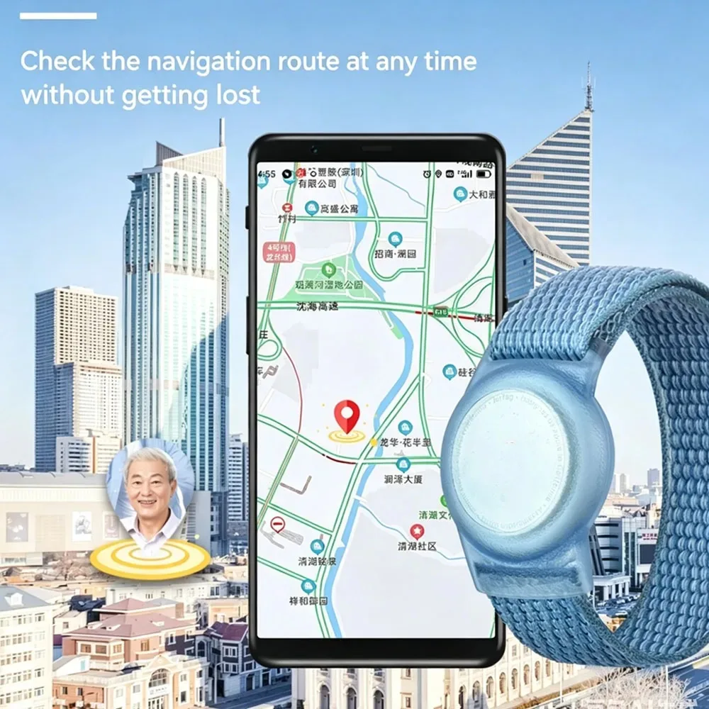 Фото Чехол из ТПУ + нейлоновый ремешок-петля для Apple AirTag 2, трекер местоположения для детей/взрослых, защита от царапин для AirTag 2, можно использовать как аксессуар-браслет №5