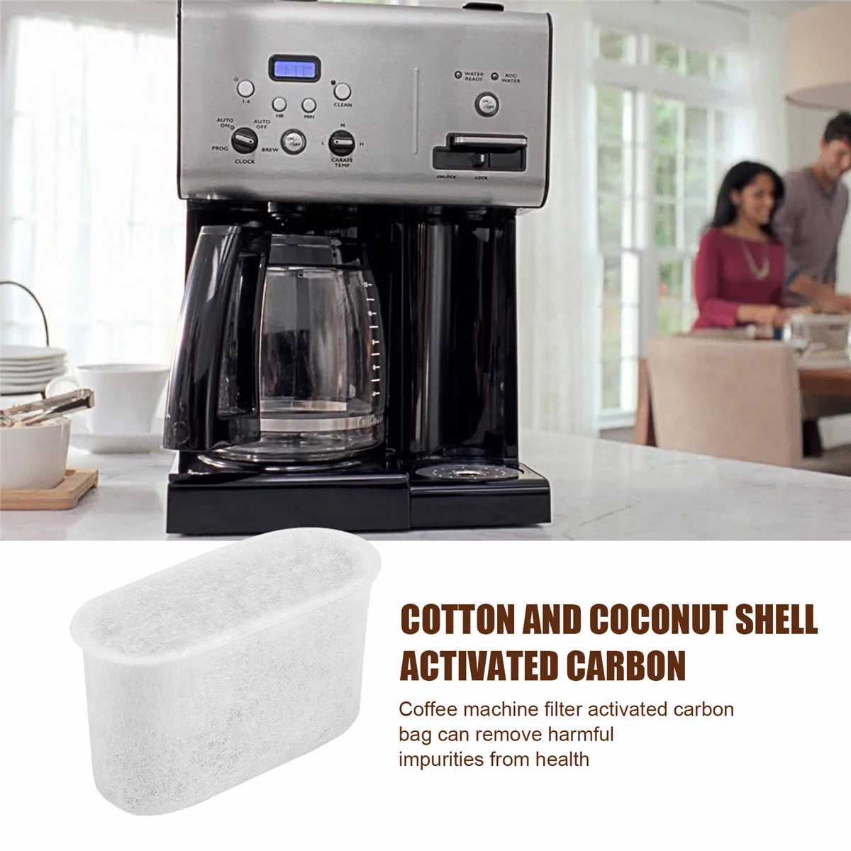 Комплект из 12 сменных угольных фильтров для воды всех кофеварок Cuisinart DCC-RWF