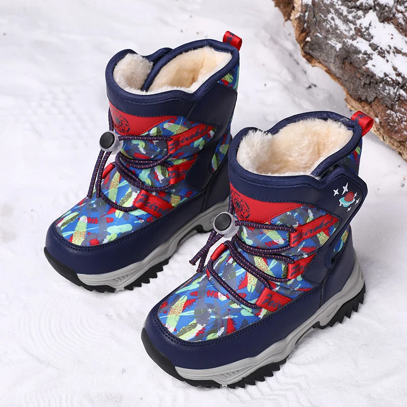 Xiaomi SALUDAS Children Winter Boots Waterproof Snow Boots Kids Plush Keep Warm Sneakers Boys Girls Outdoor Winter Sneakers