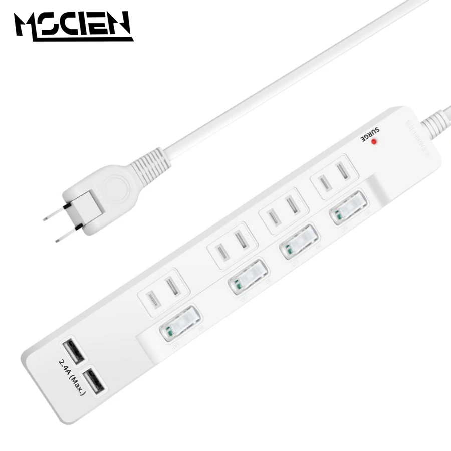 

MSCIEN Japan Plug Power Strip with USB Ports Fast Charging for Phone Pad 2M 3M Cable Sockets Expansion Power Output Homen Office