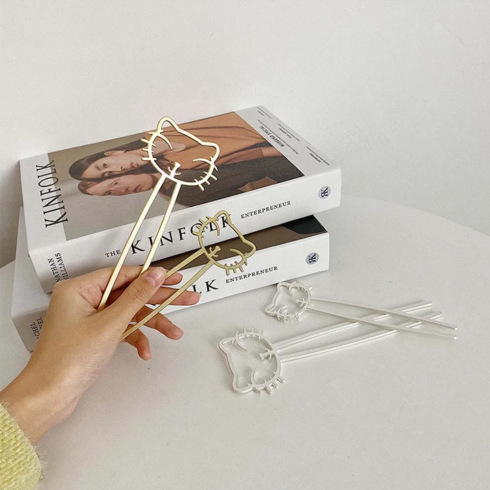 Темпераментная Милая женская матовая металлическая заколка для волос с зубцами