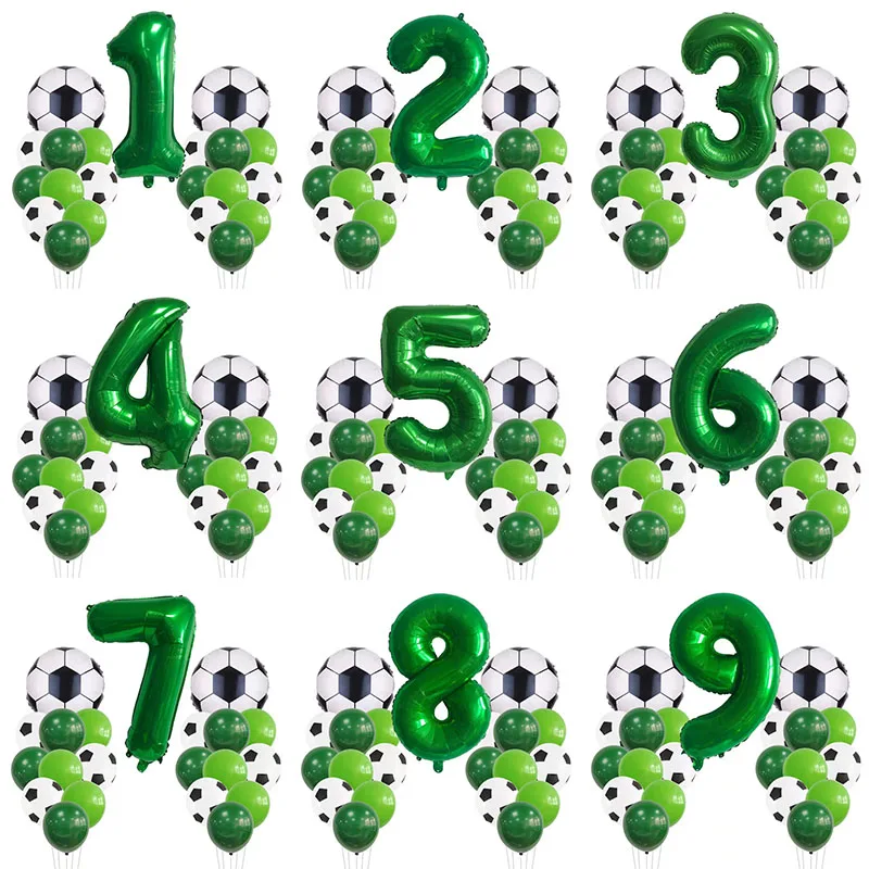 

Зеленая земля, фотофольга с цифрами 0-9, гелиевые украшения для детского дня рождения