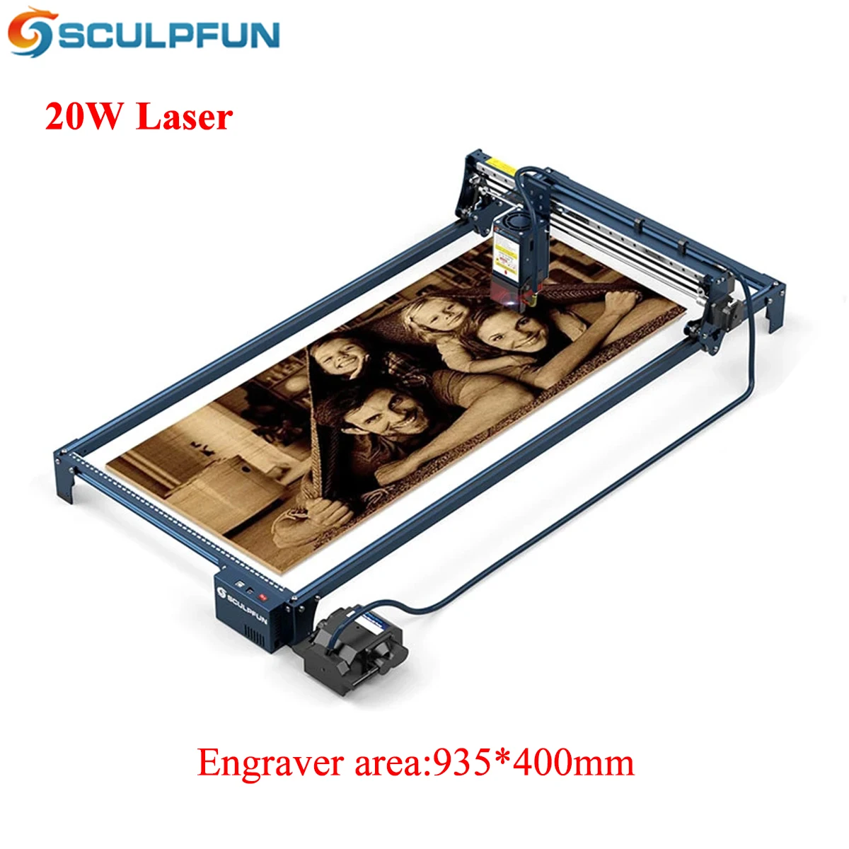 SCULPFUN S30 Pro Max Set Laser Engraver 935*410mm Exprand Kit Area with Automatic Air-assist System 130W Power Engraving Machine loading=lazy