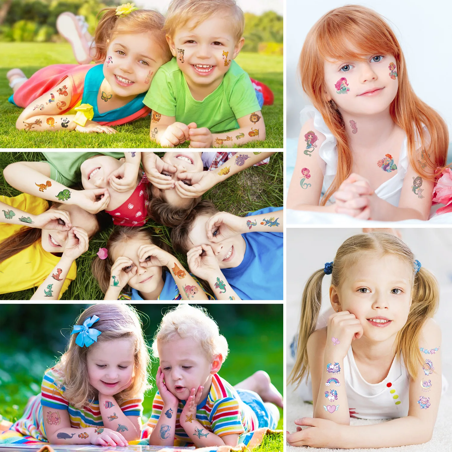 10 листов/набор Детские временные тату-наклейки с единорогом