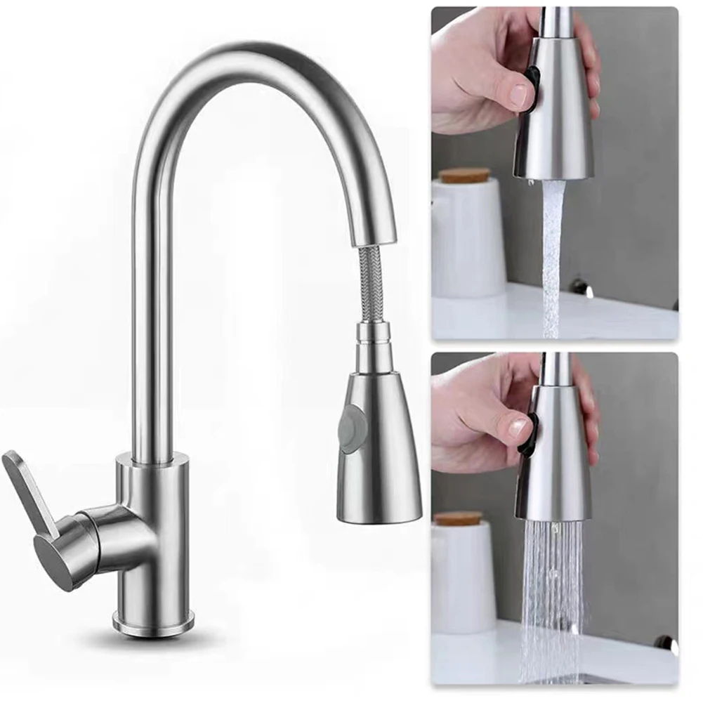 

Вращающийся на 360 градусов смеситель, кухонный кран из нержавеющей стали, экономия воды для душа, удлиненный спринклер с защитой от брызг, ра...
