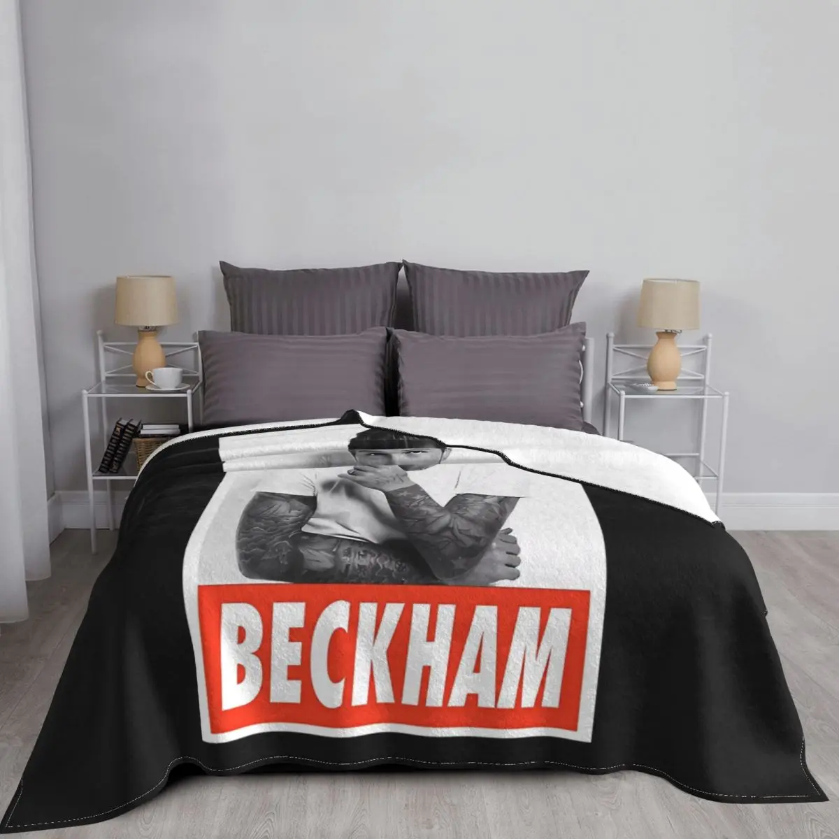 Футбольное одеяло Дэвид Бекхэм 100% полиэстер