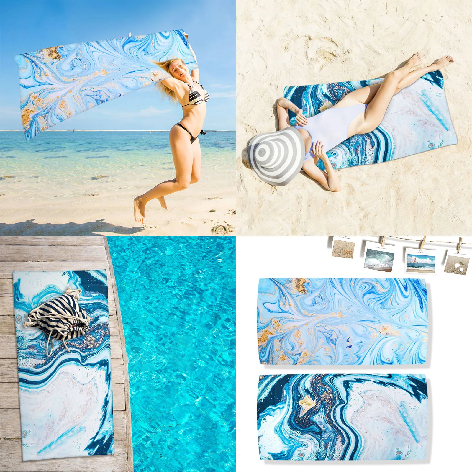 Быстросохнущие пляжные ранние полотенца без песка Пляжная подушка для плавания