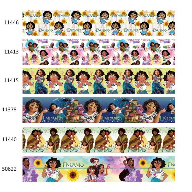 

Printed Disney Encanto with Flower Grosgrain Ribbon for Hairbows DIY 10yards Craft Supplies Handmade Materials