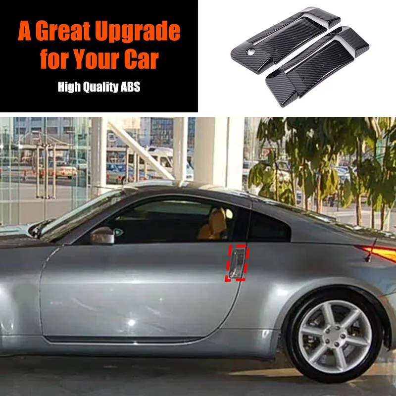 Фото ABS углеродное волокно для Nissan 350Z 2003-2009 автомобильная дверная ручка, декоративная наклейка, аксессуары для защиты экстерьера автомобиля №2