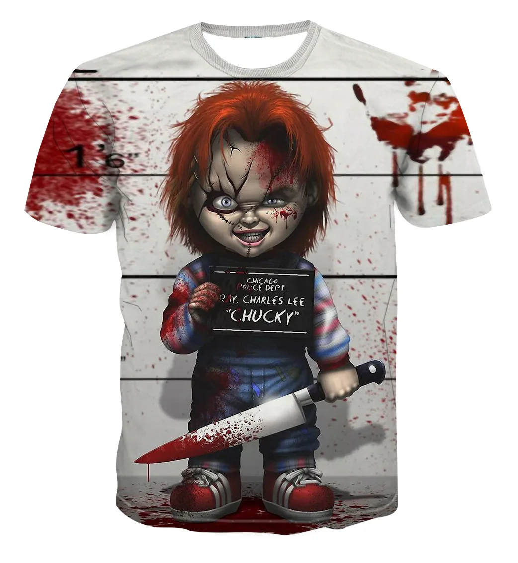 

New 3D Print Causal Clothing Popular Childs Play Chucky Fashion Men Women T-shirt Plus Size Size S-7XL Four Seasons Casual