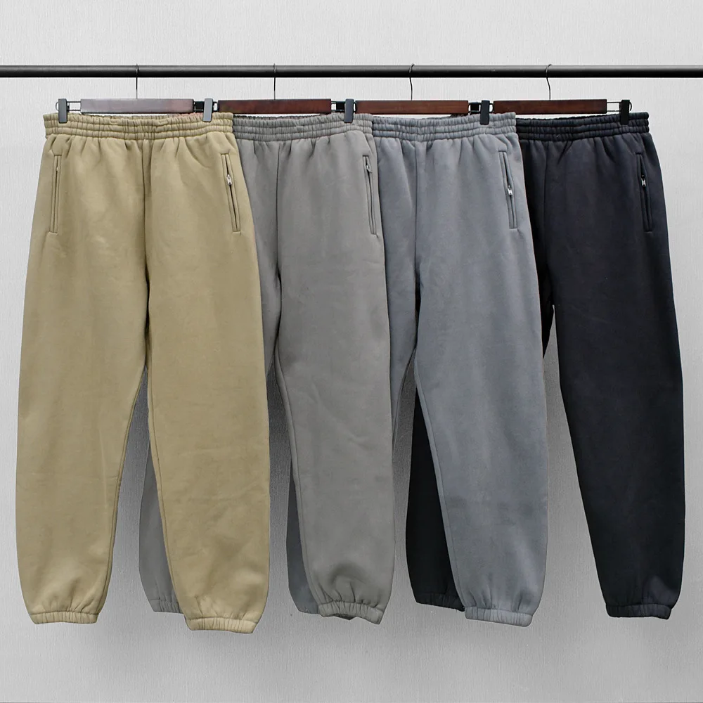 

Solid SEASON 6 Sweatpants 20FW Men Women Kanye West Pants Velvet Cotton Season Series Trousers Zipper Pocket Tag