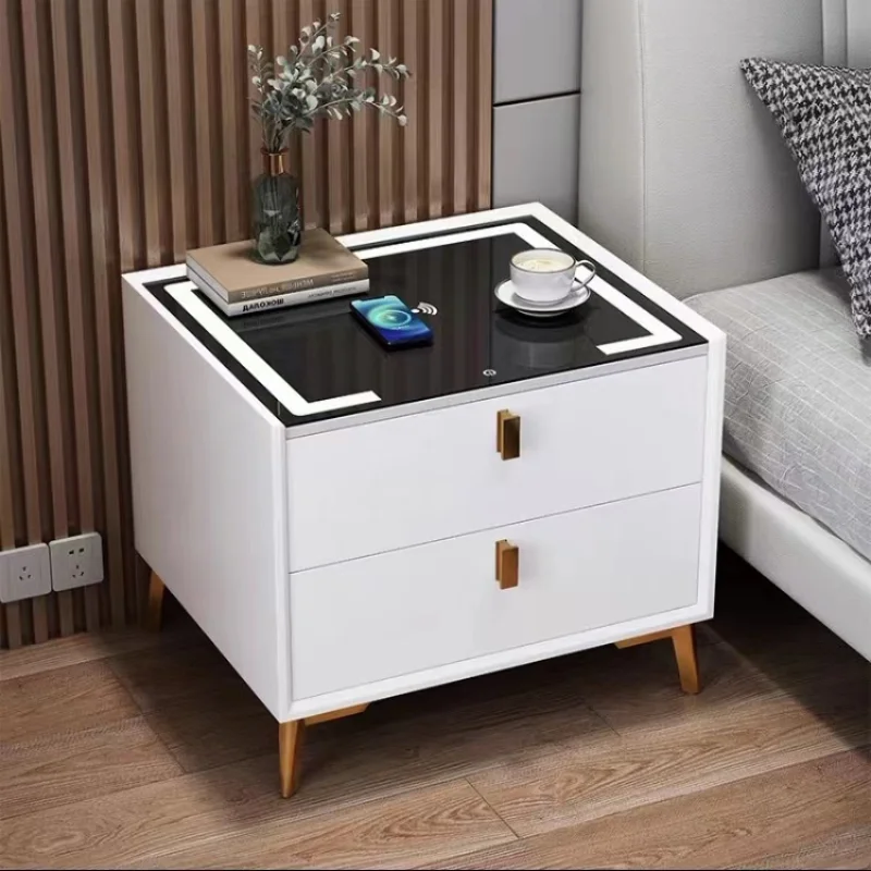 

Smart Bedside Nightstands Storage Cabinet Luxury Bedroom Nightstands Wood Nordic Cabeceiras De Cama Home Furniture LQQ20XP