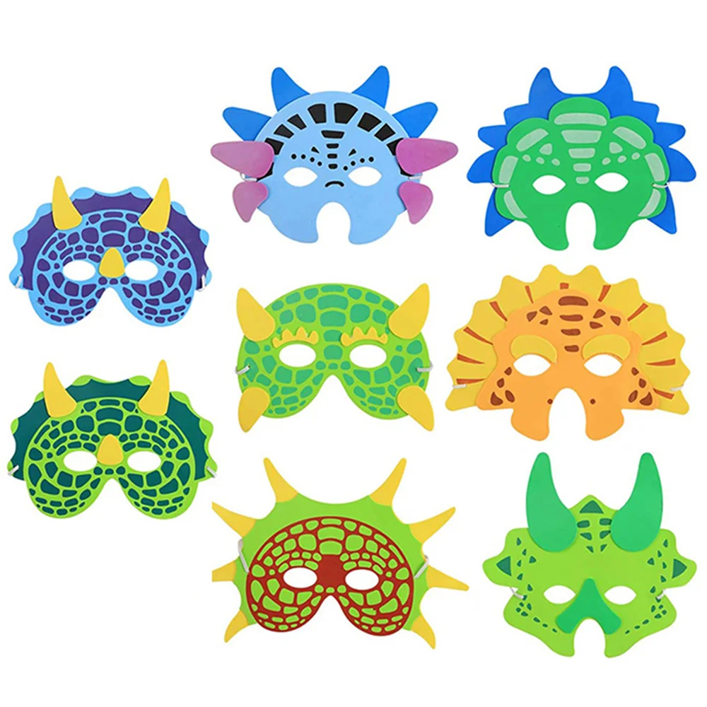 

16pcs Dinosaur Party Mask for Kids Dino Birthday Gifts Halloween Decoration Children Costume Cosplay Party Supplies EVA Material