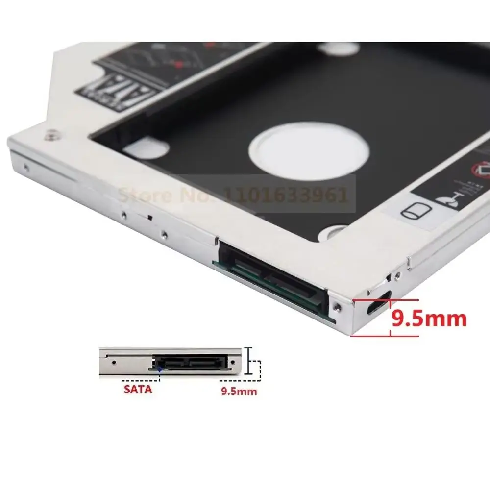 Фото Внешний отсек (кэди) для второго жесткого диска HDD 9,5 мм в оптический отсек для Asus F550C F550CA F550CC R551LA S550C S500 S500CA S550 S551 N550 K550 №3
