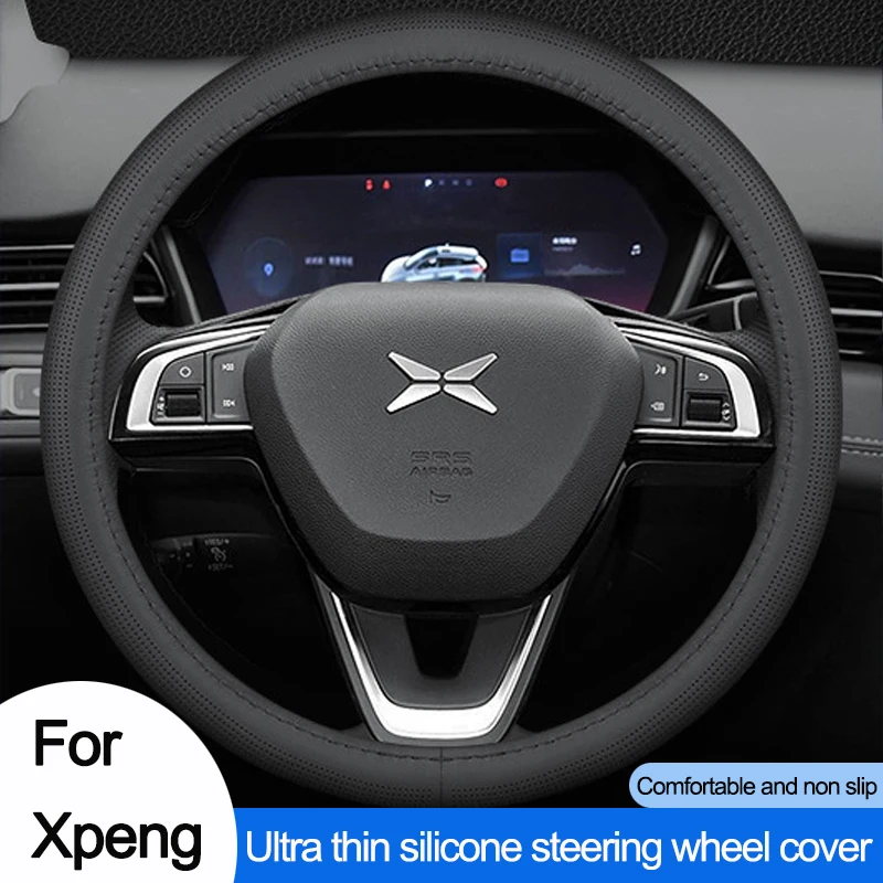 

Чехол рулевого колеса автомобиля для Xpeng Xiaopeng P7 P5 G3 G9 G3i, коровья кожа, зеленое Силиконовое внутреннее кольцо, оплетка на держатель колес