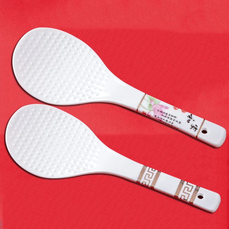 

Jingdezhen Ceramic Rice Scoop Non-stick Rice Shovel Family Dinnerware Supplies Accessories Long Rice Spoon Chinese Serving Spoon